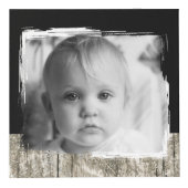 4枚の画像ファミリ素朴なグレーの黒い写真を追加 フォトキューブ (正面)