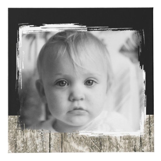 4枚の画像ファミリ素朴なグレーの黒い写真を追加 フォトキューブ (正面)