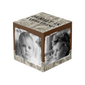 4枚の画像ファミリ素朴な灰色の茶色の写真を追加 フォトキューブ (正面アングル)