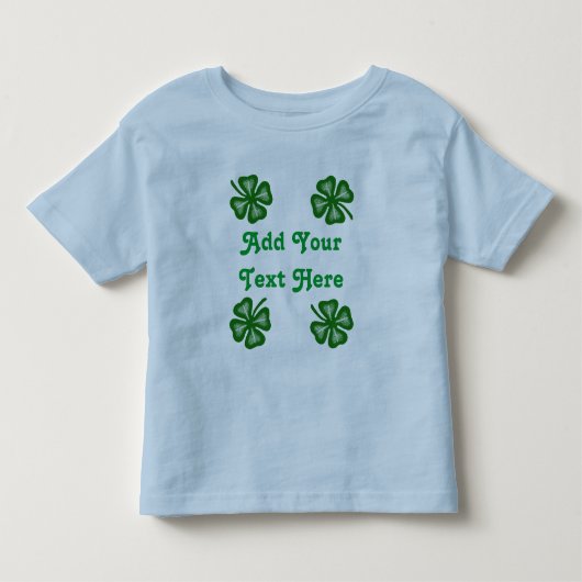 4枚の葉のクローバー2人のカスタムな子供 トドラーTシャツ (正面)