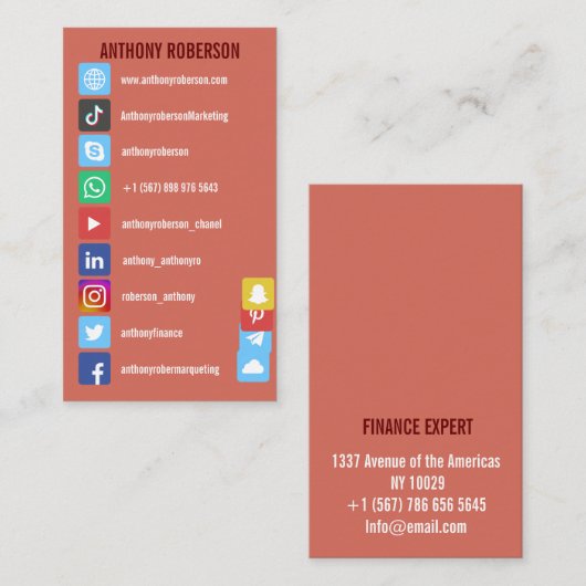 4枚の追加名刺を使用してアイコンを完全にカスタマイズ 名刺 (正面/裏面)