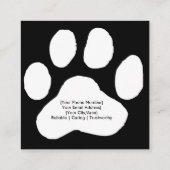 4枚カスタムの写真が入ったペットシッターの名刺 スクエア名刺 (裏面)