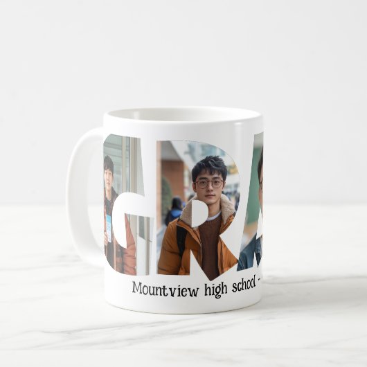 4枚コラージュGRADカスタム写真 コーヒーマグカップ (正面左)