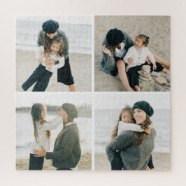 4枚シンプルの写真のパーソナライズされたパズル ジグソーパズル