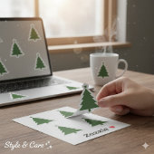 4枚セットの輝くクリスマスツリーステッカー シール