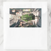 【4枚セット】Green JK シール|寿司娘 GenerativeAI 長方形シール (バッグ)