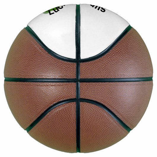 4枚パーソナライズされたの葉のクローバーラッキー バスケットボール (右)