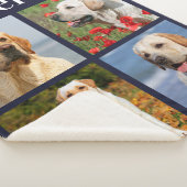 4枚モダンの写真がペットドパーソナライズされたッグ シェルパブランケット (3/4)