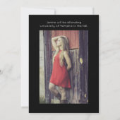 4枚モダンの写真を追加クラス黒卒業 案内状 (裏面)