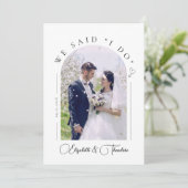 4枚モダンの写真エレガントの取り消し告知カード 案内状 (スタンド正面)