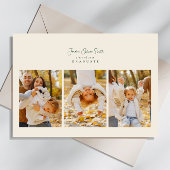 4枚モダンの写真筆跡の卒業 案内状