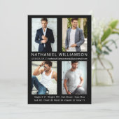 4枚モダンの写真ProモデルアクターCompカード 招待状 (スタンド正面)