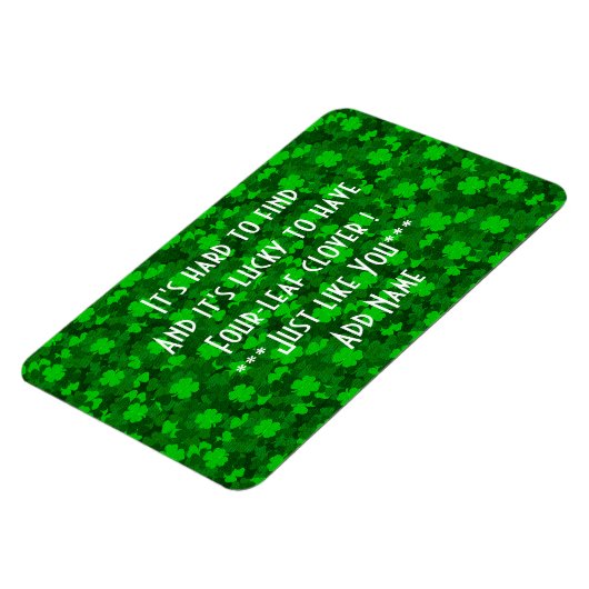 4枚モダンの葉のクローバーフローラ マグネット (左側)