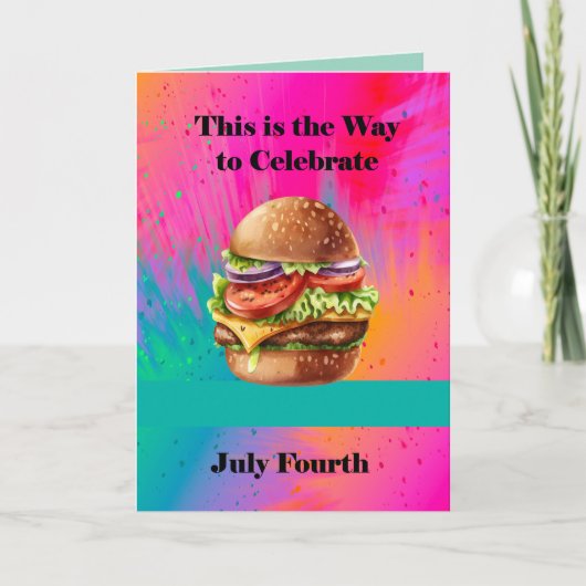 4枚目のカードのハンバーガー カード (正面)