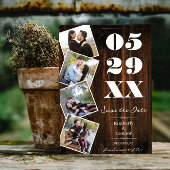 4枚素朴の写真が日付を保存 セーブザデート