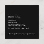 4枚美しいメイクアップアーティスト美しいグラムグリッター スクエア名刺 (裏面)