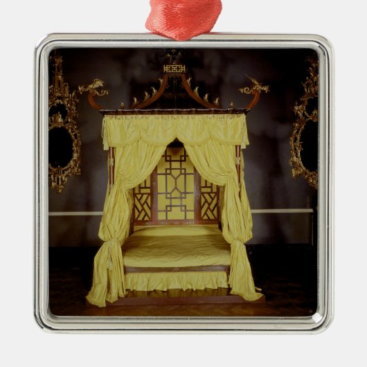 4柱式ベッドのベッド、中国様式で、1750年代 メタルオーナメント (正面)