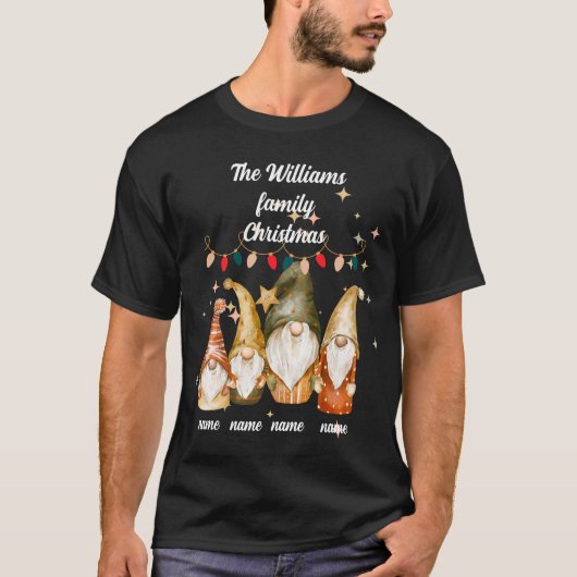 4格言クリスマスTシャツの家族 Tシャツ (正面)