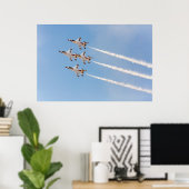 4機のF-16サンダーバードが近接フォーメーション飛行 ポスター (ホームオフィス)