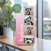 4正方形グラデーション写真手書き – ピンク編集可能 Case-Mate iPhoneケース