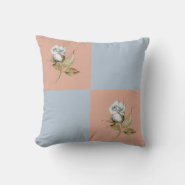 4正方形2青独身の灰色バラ装飾用クッション クッション