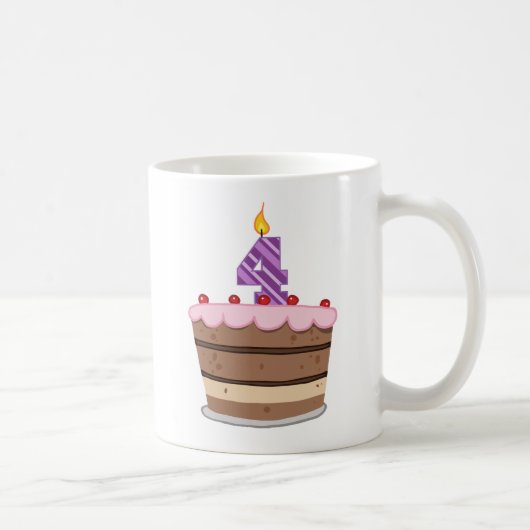 4歳のお誕生日ケーキ コーヒーマグカップ (右)