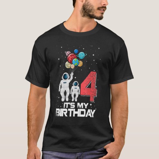 4歳のギフト私の4歳の誕生日の男の子の子供A Tシャツ (正面)