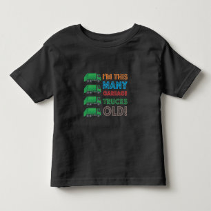4歳のゴミ箱入りトラック4歳の誕生日 トドラーTシャツ