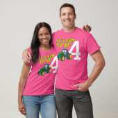4歳のトラクター 4歳の誕生日 Tシャツ (ユニセックス)