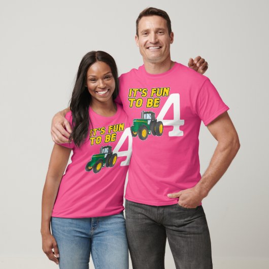 4歳のトラクター 4歳の誕生日 Tシャツ (ユニセックス)