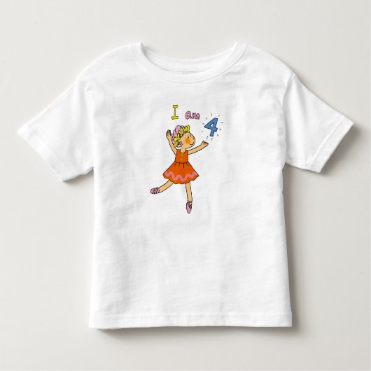 4歳のバレリーナ トドラーTシャツ (正面)
