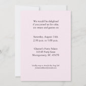 4歳のバースデーパーティ招待状のシマウマの女の子 招待状 (裏面)