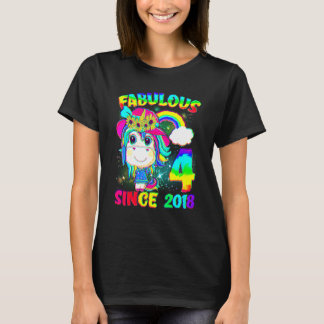 4歳のユニコーン 4歳の誕生日 ユニコーン ガール 誕生から Tシャツ