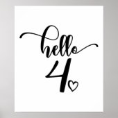 4歳の女の子こんにちは4かわいい4歳の子 ポスター (正面)