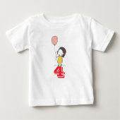 4歳の女の子KIDS Tシャツ (正面)
