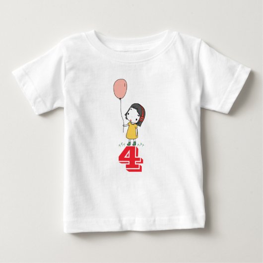 4歳の女の子KIDS Tシャツ (正面)