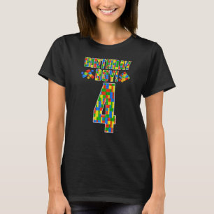 4歳の建物ブロック4歳の男の子 Tシャツ
