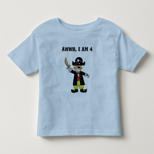 4歳の海賊 トドラーTシャツ (正面)