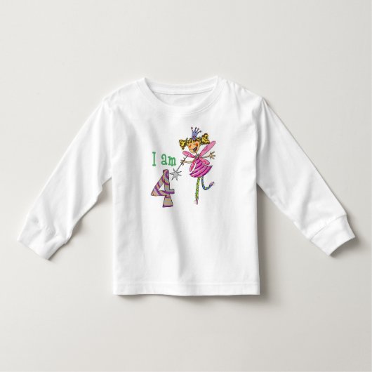 4歳の王女の妖精 ベビーTシャツ (正面)