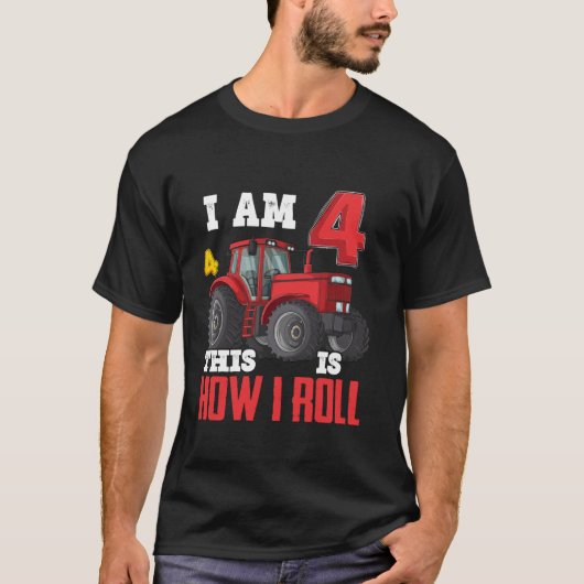 4歳の私は4歳転がの誕生日である Tシャツ (正面)