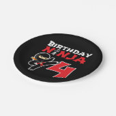 4歳の空手忍者パーティーキッズ4歳の誕生日 ペーパープレート (アングル)