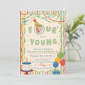 4歳の誕生日おめでとう Four Ever Young 招待状 (スタンド正面)