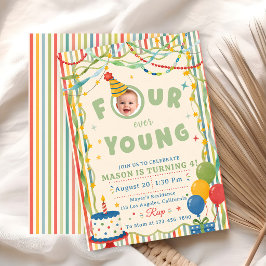 4歳の誕生日おめでとう Four Ever Young 招待状