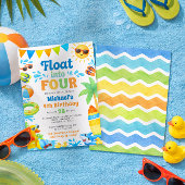 4歳の誕生日お祝い - Float into Four 招待状