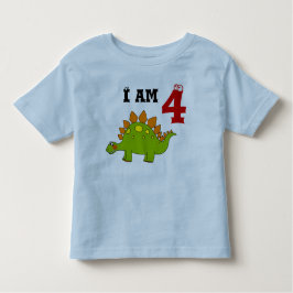 4歳の誕生日のパーティーギフト，恐竜のステゴサウルス トドラーTシャツ