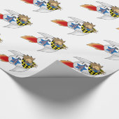 4歳の誕生日の男の子(ロケットの男の子) ラッピングペーパー (角)