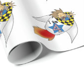 4歳の誕生日の男の子(ロケットの男の子) ラッピングペーパー (ロールコーナー)