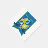 4歳の誕生日の騎士は盾の子供のパーティー スタンダードカクテルナプキン (角)