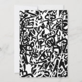 4歳の誕生日を迎える男の子パーティーグラフィ絵を描ティ 招待状 (裏面)