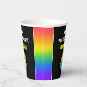 4歳の誕生日カラフル:虹4、名前をカスタムする 紙コップ (右)